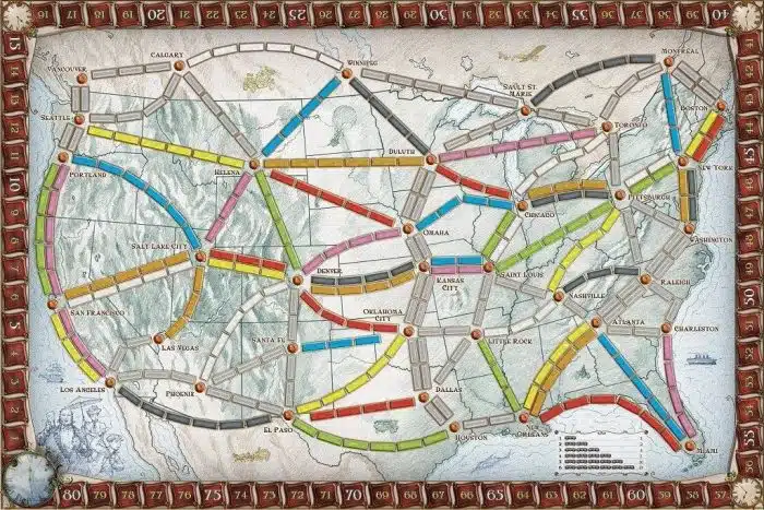 ticket to ride usa map