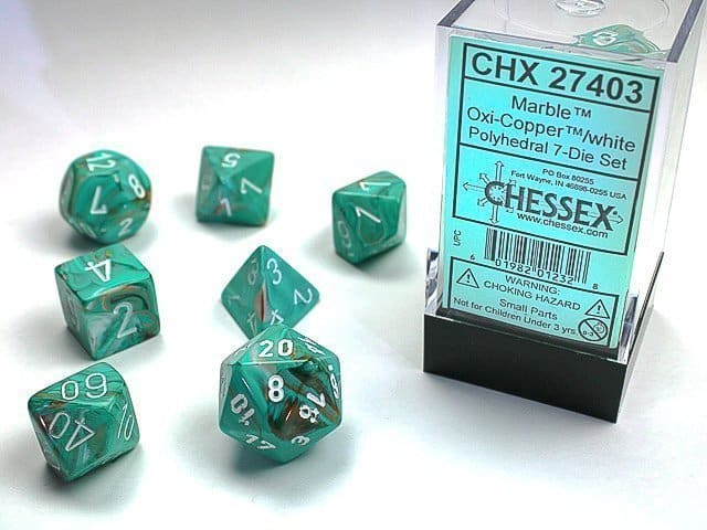 chessex marble oxi copper white 27403 01