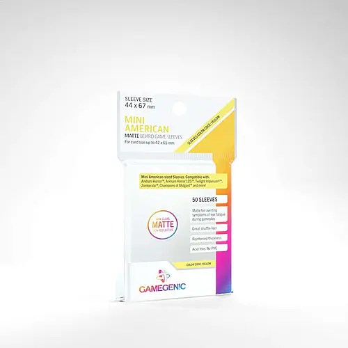 GG Matte BoardGameSleeves 0020 yellow