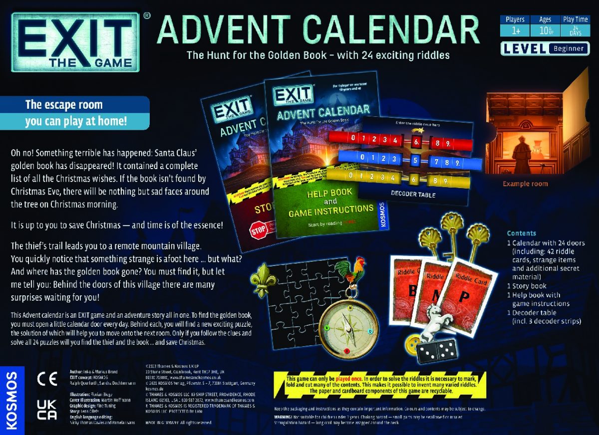 Exit Advent Calendar The Hunt for the Golden Book » Spilavinir